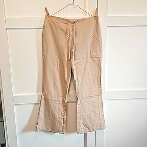 Cream Cherokee drawstring scrub pants